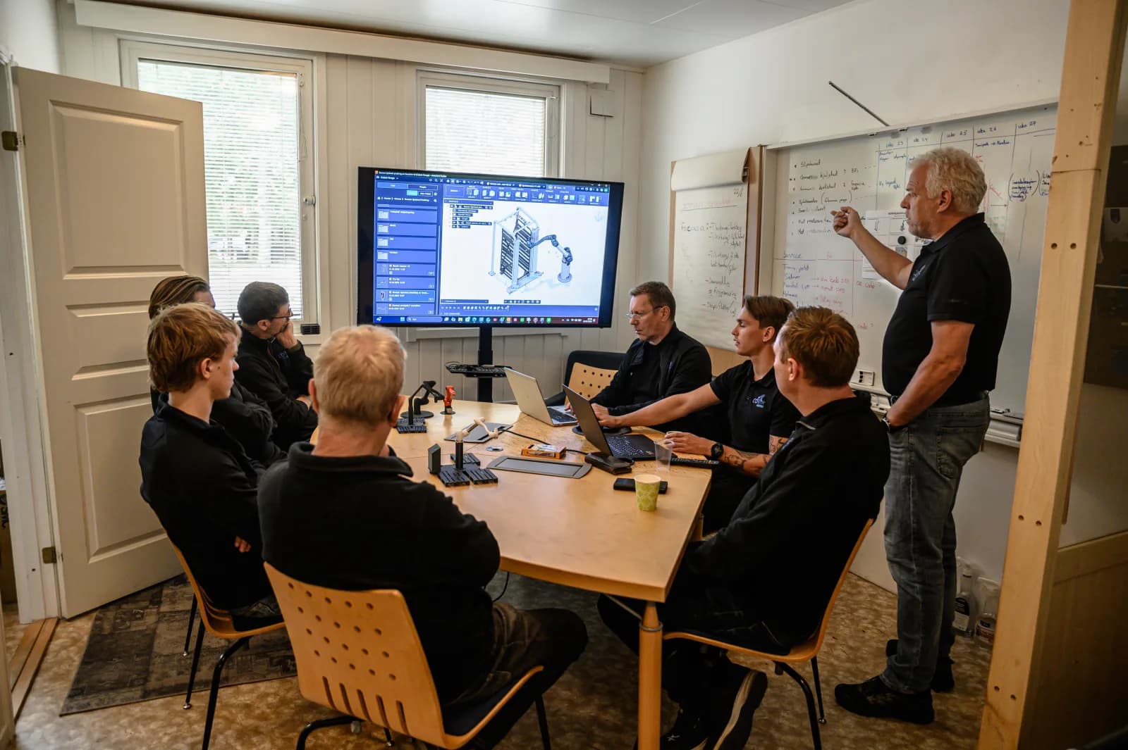 Cobot Norge team i møte med kunder